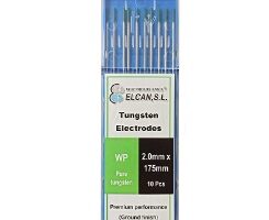 ELCAN - Tungstenos soldar aluminio con TIG Puro Verde WP profesional, electrodos soldadura para torcha TIG de 1,0 1,6 2,0 2,4 3,2 mm, 10 unidades - 2,0 x 175 mm